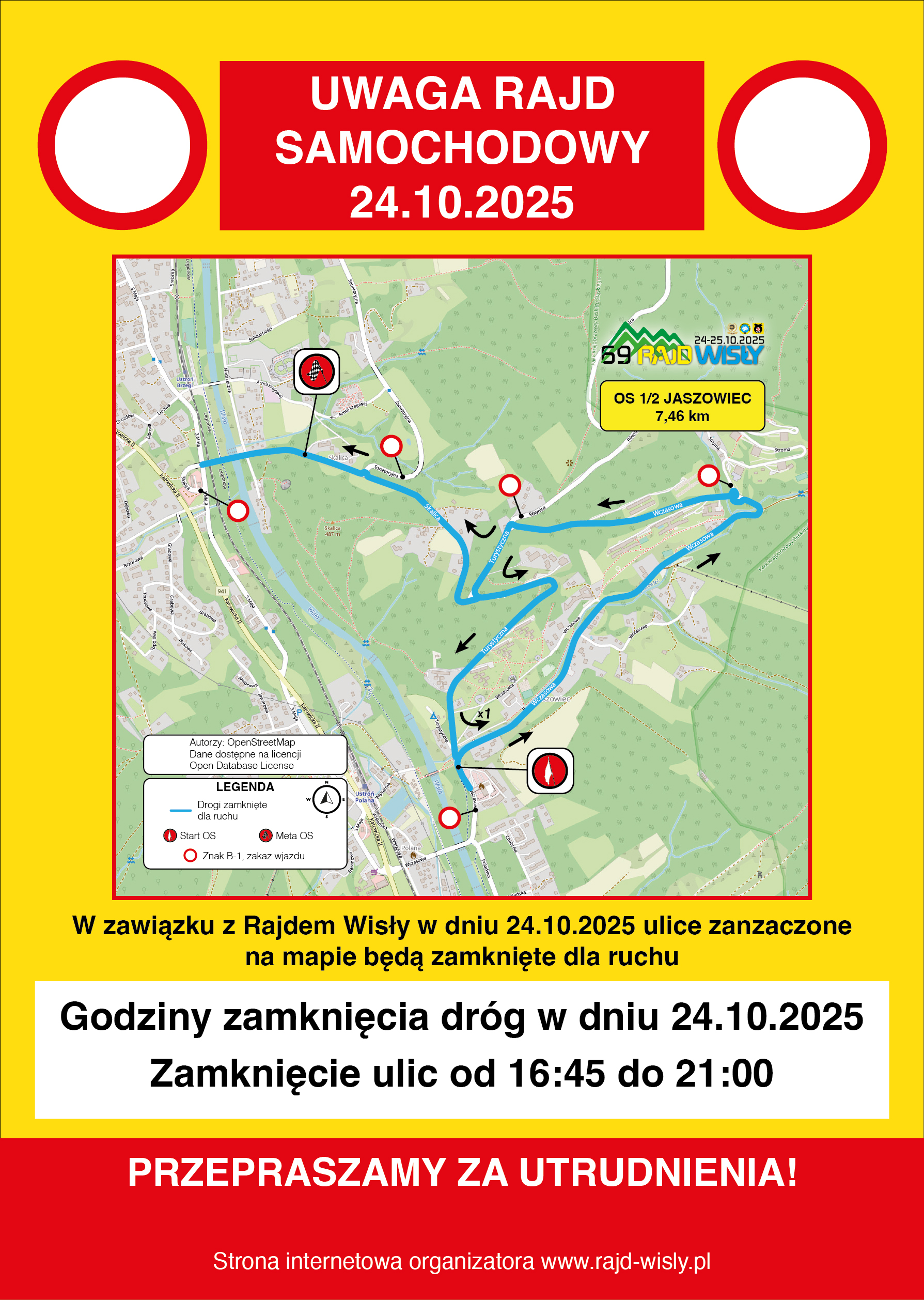 aktualność: RAJD WISŁY - UTRUDNIENIA W RUCHU