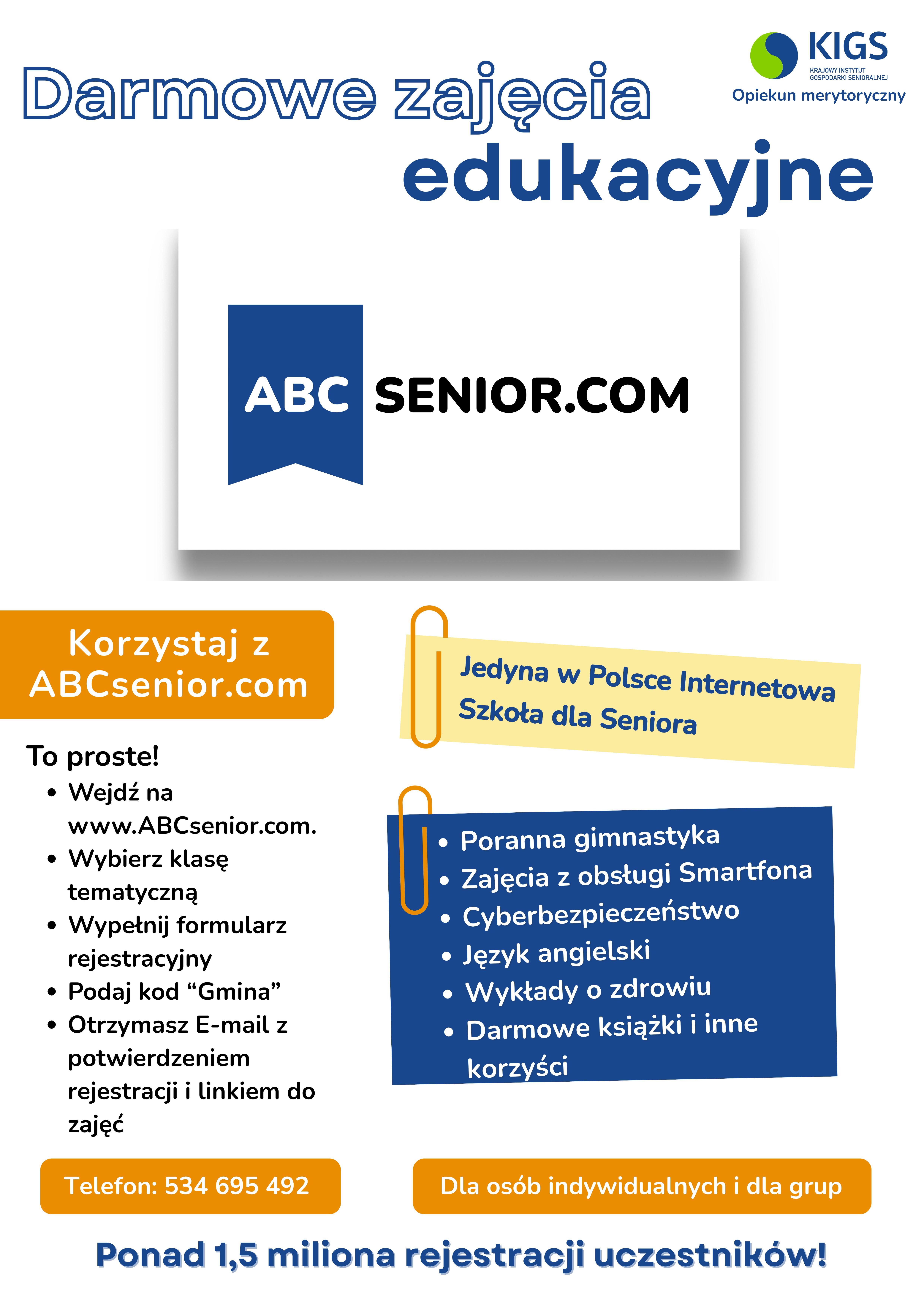 aktualność: Darmowe zajęcia edukacyjne dla seniorów