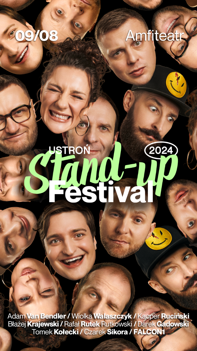 Wydarzenie: Ustroń Stand-up Festival™ 2024, Kiedy? 2024-08-09 19:30, Gdzie? Amfiteatr w Ustroniu