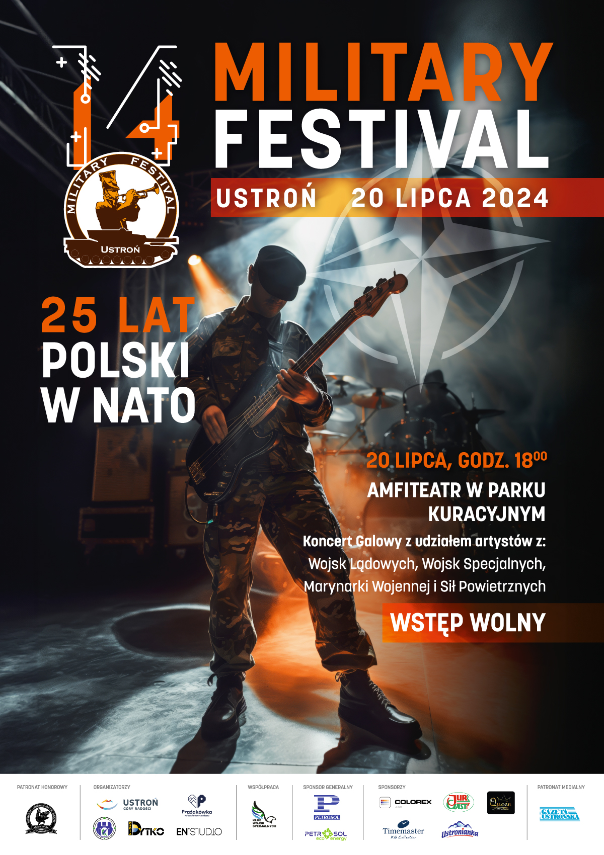 Wydarzenie: 14 edycja Military Festival, Kiedy? 2024-07-20 18:00, Gdzie? Amfiteatr w Ustroniu
