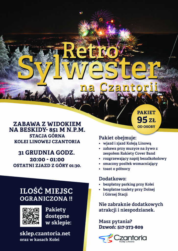 Wydarzenie: Sylwester Retro na Czantorii, Kiedy? 2024-12-31 00:00, Gdzie? Czantoria Kolej Linowa stacja górna