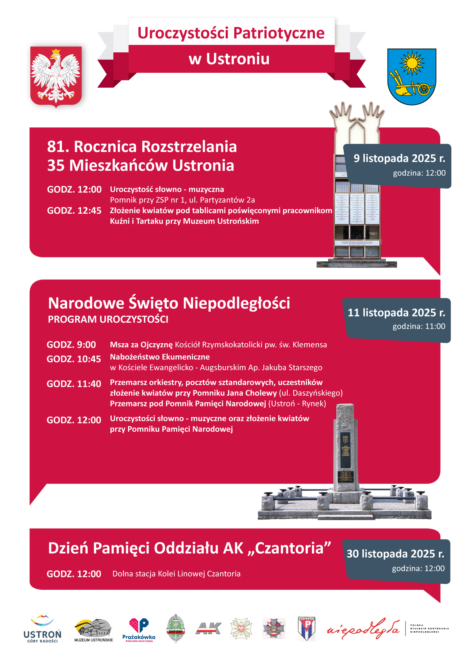 wydarzenie: Uroczystości Patriotyczne w Ustroniu