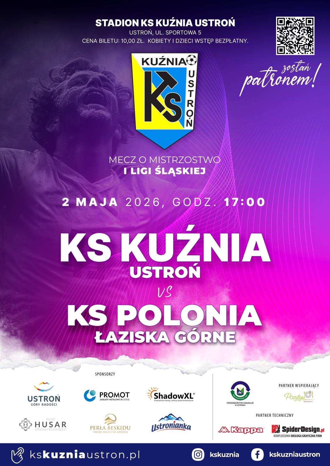 wydarzenie: KS KUŹNIA USTROŃ VS KS POLONIA ŁAZISKA GÓRNE