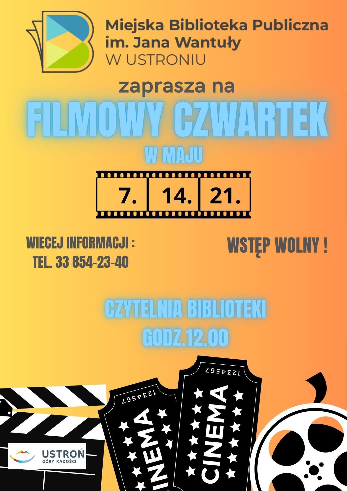 wydarzenie: FILMOWY CZWARTEK W MAJU