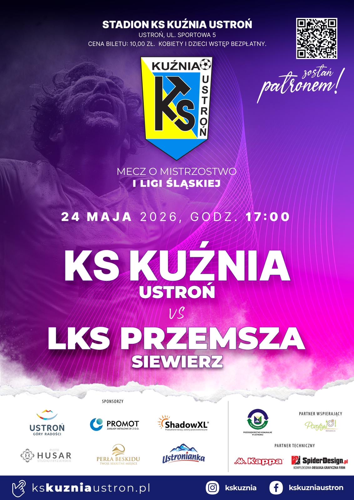 wydarzenie: KS KUŹNIA USTROŃ VS LKS PRZEMSZA SIEWIERZ