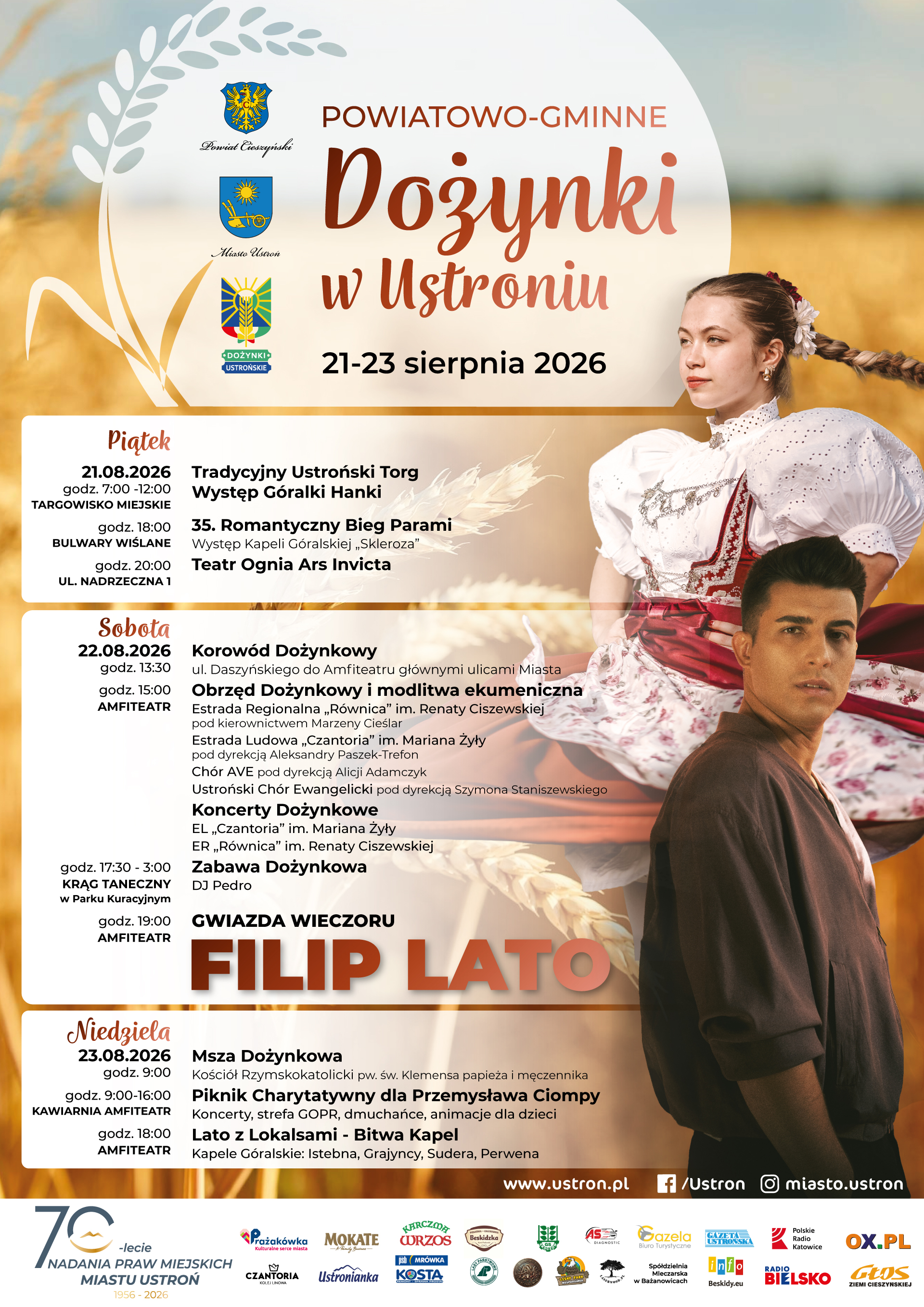 wydarzenie: POWIATOWO-GMINNE DOŻYNKI W USTRONIU
