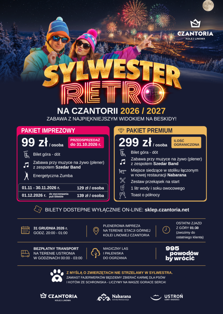 wydarzenie: SYLWESTER RETRO NA CZANTORII