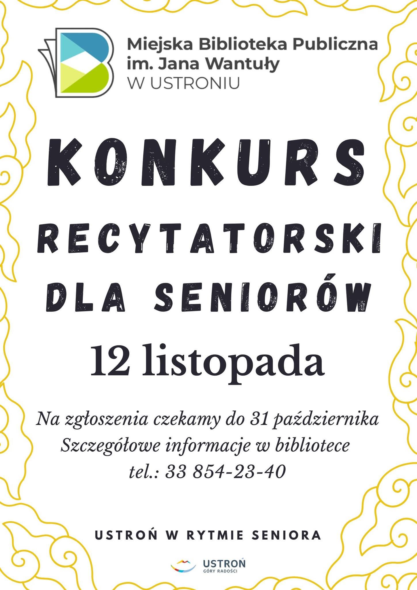 wydarzenie: KONKURS RECYTATORSKI DLA SENIORÓW